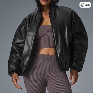 ALO Yoga Black Bomber Jacket (M) NWT